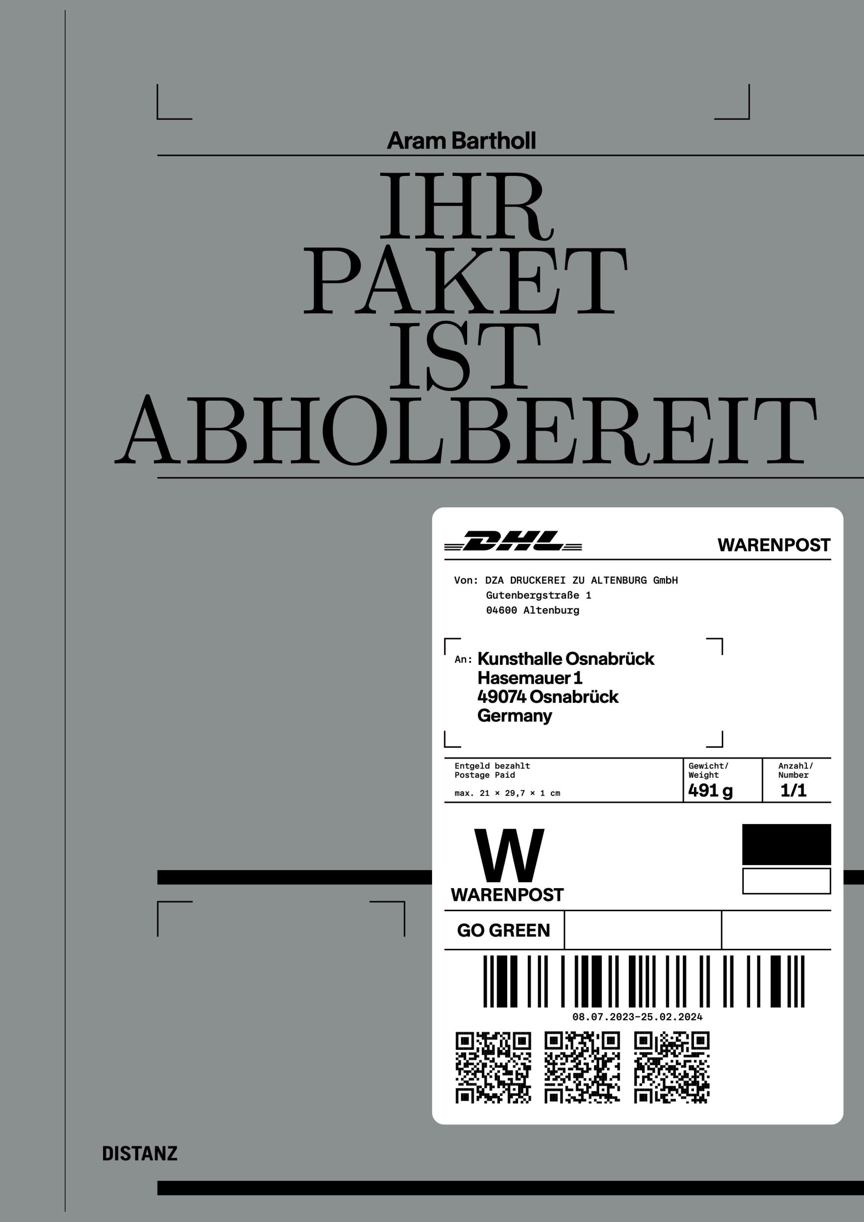 Cover: 9783954766680 | Ihr Paket ist abholbereit | Aram Bartholl | Aram Bartholl | Buch