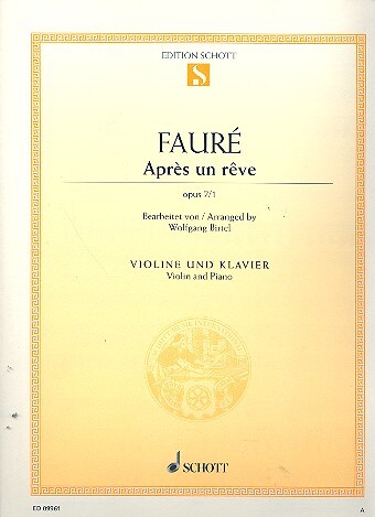 Cover: 9790001189644 | Après un rêve op.7,1 für Violine und Klavier | Gabriel Urbain Fauré
