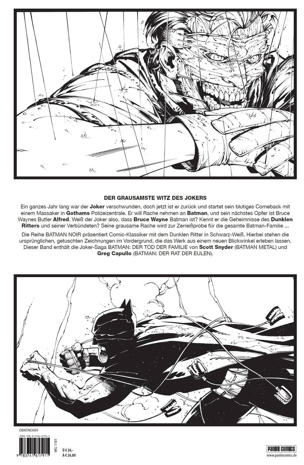 Rückseite: 9783741617911 | Batman Noir: Der Tod der Familie | Scott Snyder (u. a.) | Buch | 2020