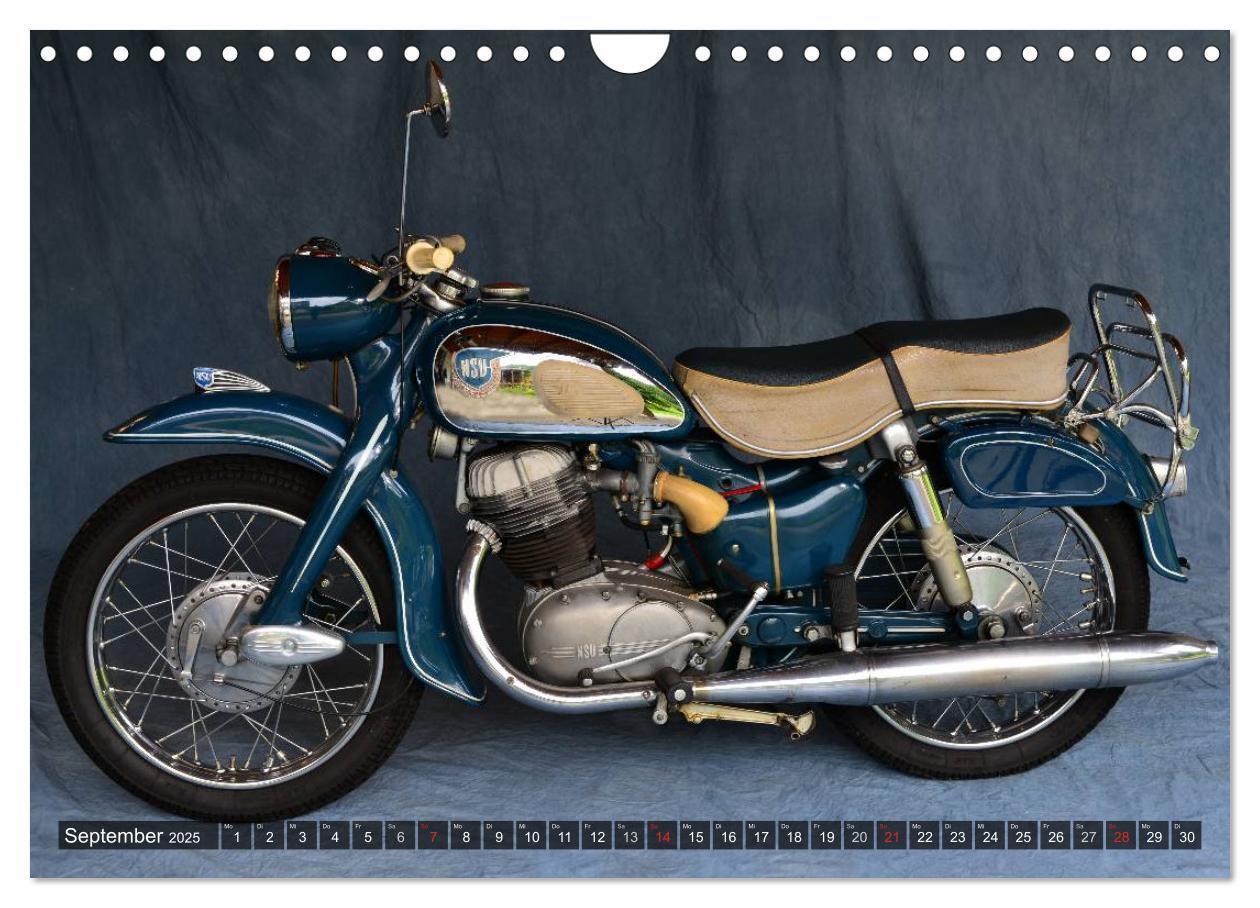 Bild: 9783435685943 | Deutsche Motorrad Oldtimer (Wandkalender 2025 DIN A4 quer),...