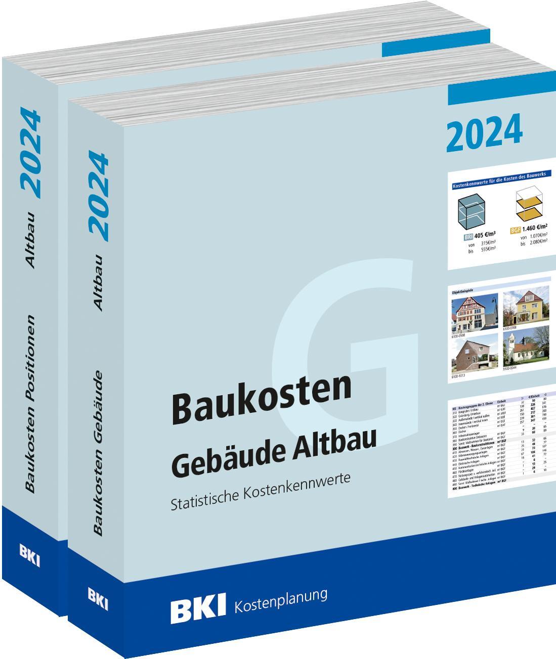 Cover: 9783481047498 | BKI Baukosten Gebäude + Positionen Altbau 2024 | Architektenkammern