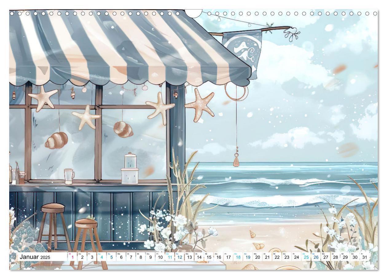 Bild: 9783457170342 | Strandträume in Aquarell (Wandkalender 2025 DIN A3 quer), CALVENDO...