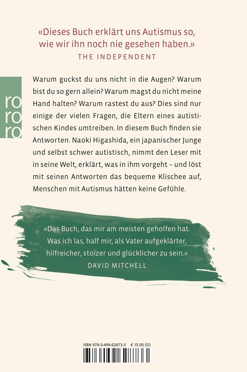 Rückseite: 9783499628733 | Warum ich euch nicht in die Augen schauen kann | Naoki Higashida