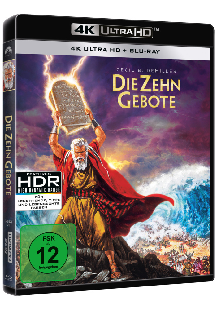 Bild: 5053083247386 | Die zehn Gebote 4K, 1 UHD-Blu-ray + 1 Blu-ray | Cecil B. DeMille