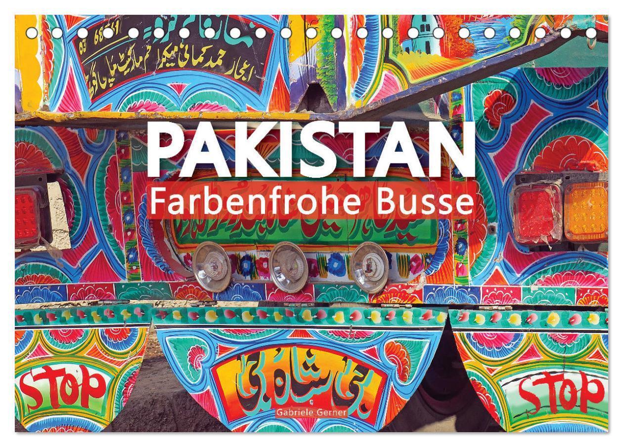 Cover: 9783383778971 | Pakistan farbenfrohe Busse (Tischkalender 2025 DIN A5 quer),...