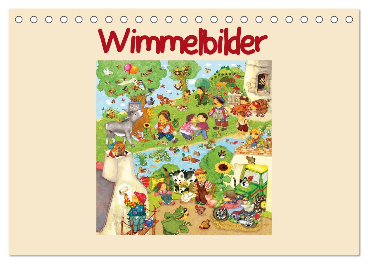 Cover: 9783675964174 | Wimmelbilder (Tischkalender 2024 DIN A5 quer), CALVENDO Monatskalender