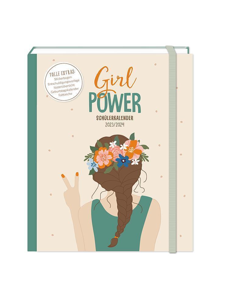 Cover: 9783986360238 | Schülerkalender 2023 / 2024 Girl Power | Terminplaner Hardcover | 2024