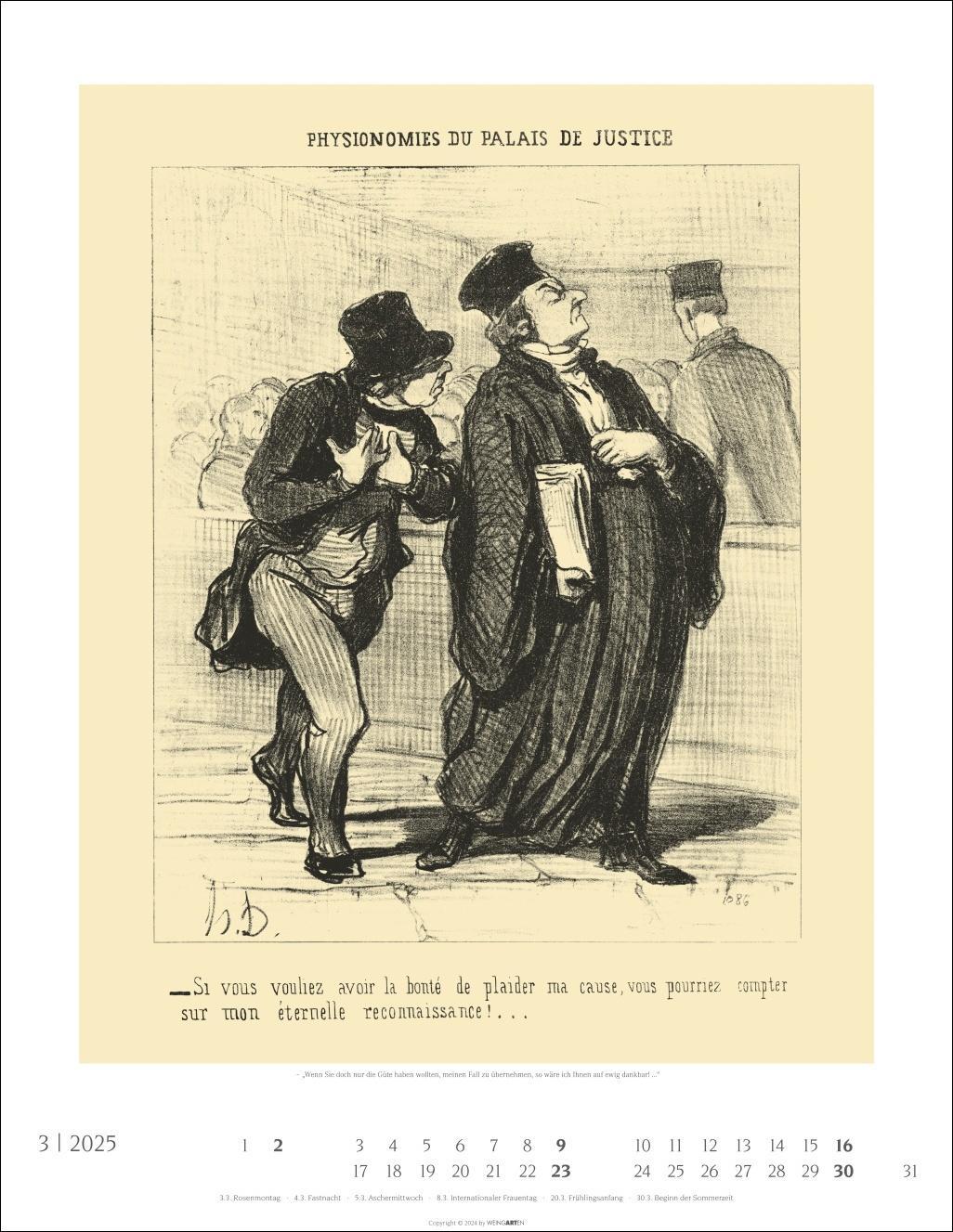 Bild: 9783839900420 | Honoré Daumier: Die Juristen Kalender 2025 | Kalender | Spiralbindung