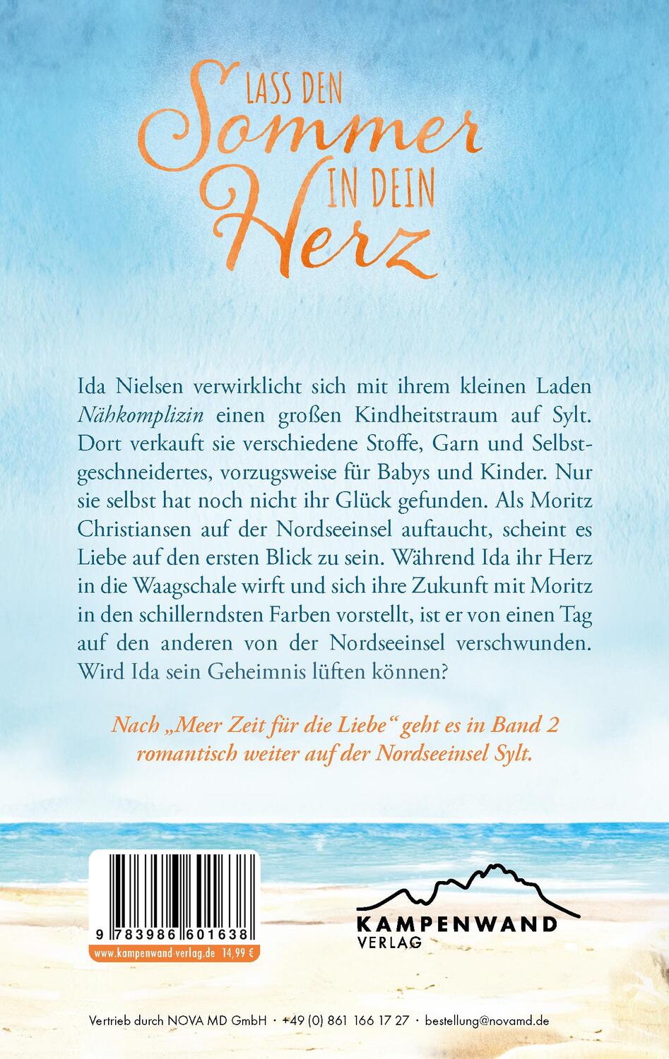 Rückseite: 9783986601638 | Lass den Sommer in dein Herz | Nele Blohm | Taschenbuch | 254 S.