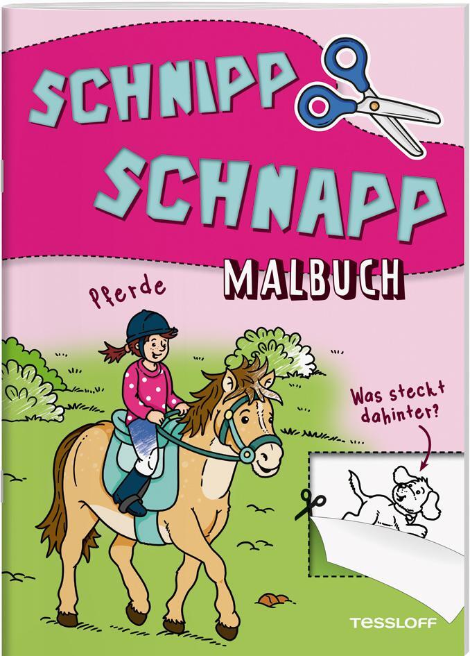 Cover: 9783788645786 | Schnipp Schnapp Malbuch. Pferde. Was steckt dahinter? | Broschüre