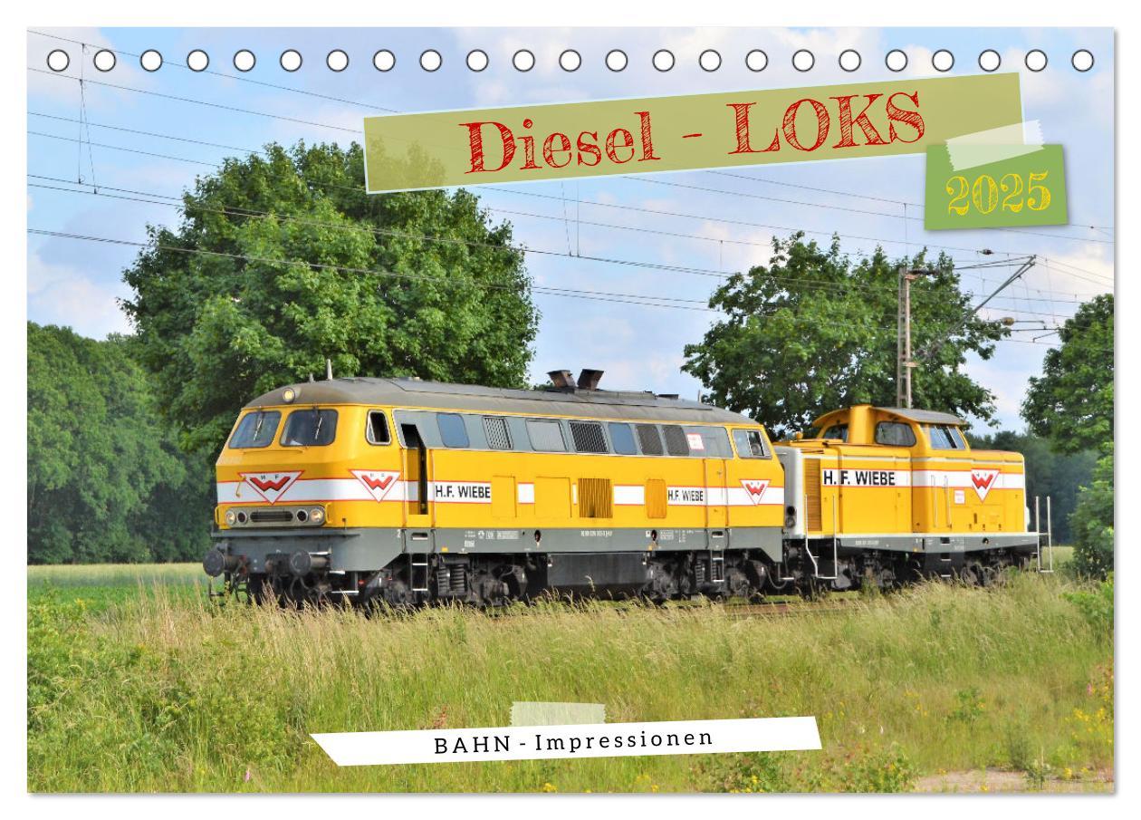 Cover: 9783435019380 | Diesel-Loks (Tischkalender 2025 DIN A5 quer), CALVENDO Monatskalender