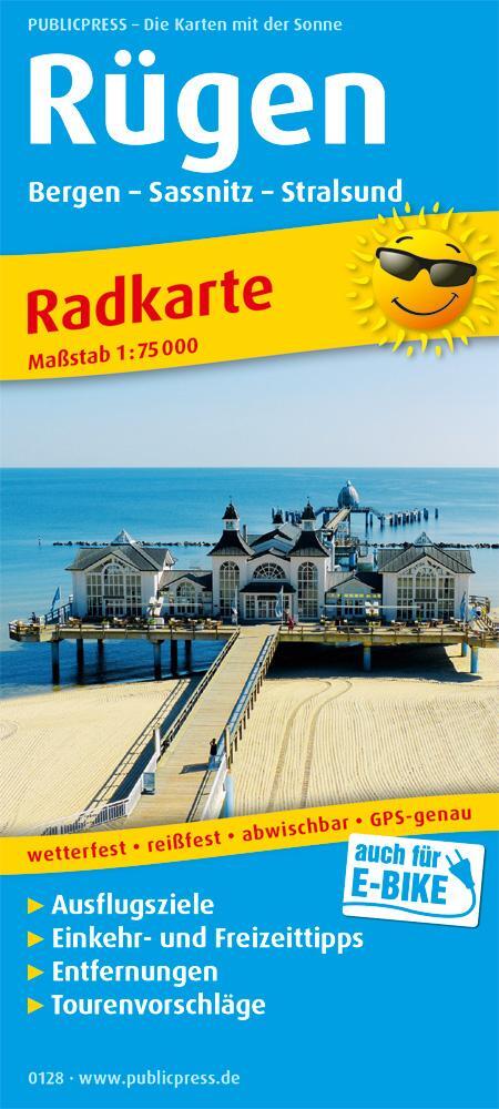 Cover: 9783747301289 | Rügen 1:75 000 | Radkarte mit Ausflugszielen, Einkehr- &amp; Freizeittipps