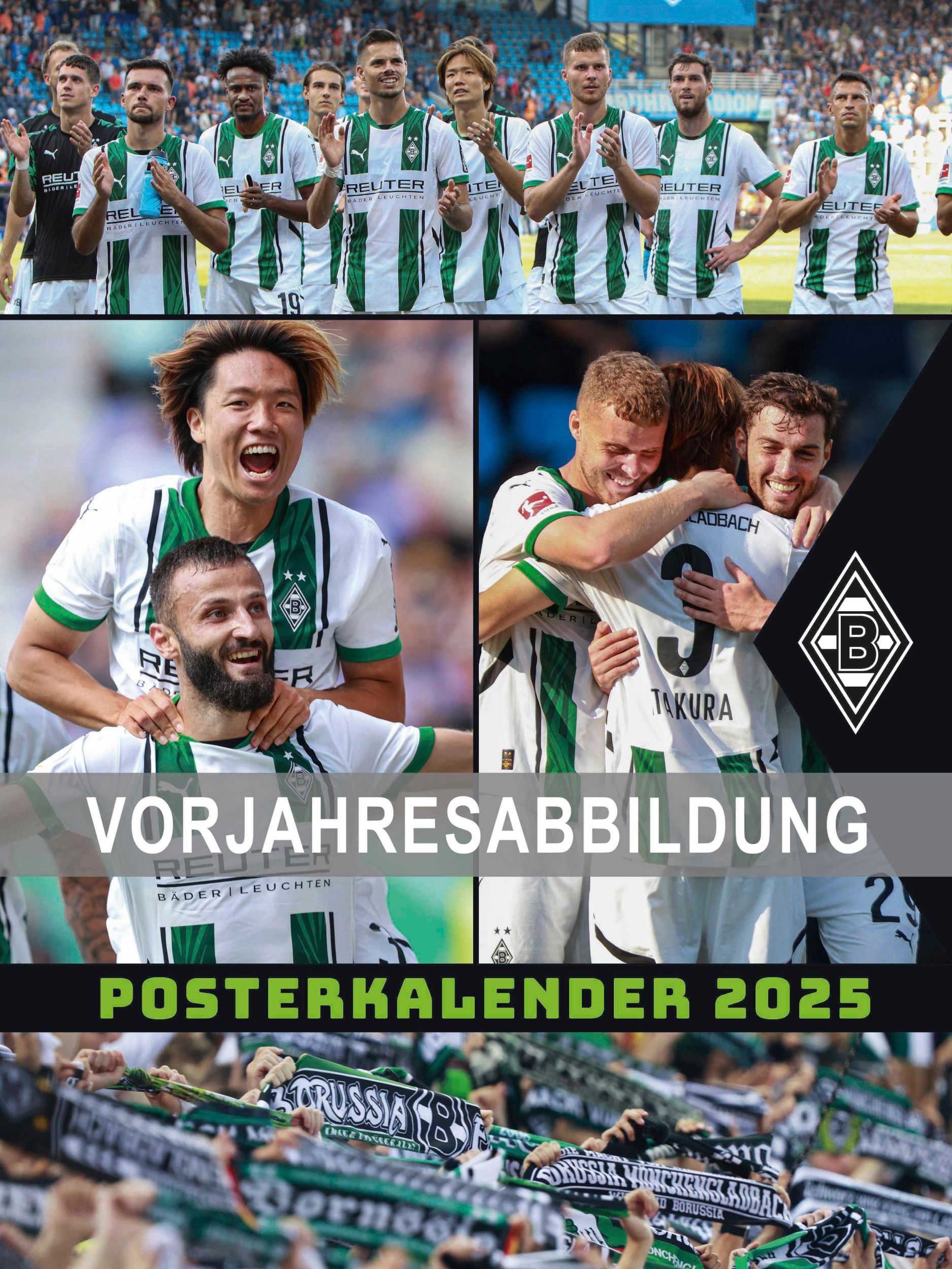 Cover: 4002725994400 | Borussia Mönchengladbach 2025 - Wandkalender XL - Fußballkalender -...