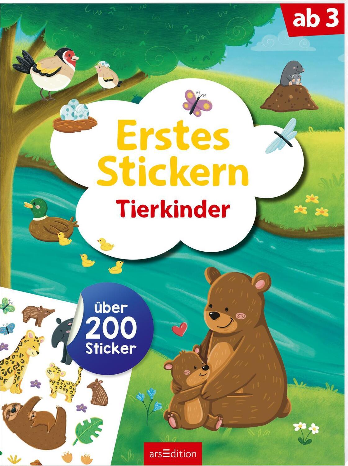 Cover: 9783845853635 | Erstes Stickern - Tierkinder | Über 200 Sticker | Taschenbuch | 40 S.