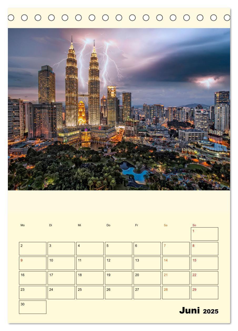 Bild: 9783435884933 | Metropolen im Gewitter (Tischkalender 2025 DIN A5 hoch), CALVENDO...