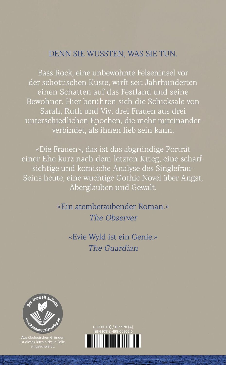 Rückseite: 9783498002060 | Die Frauen | Evie Wyld | Buch | 512 S. | Deutsch | 2021