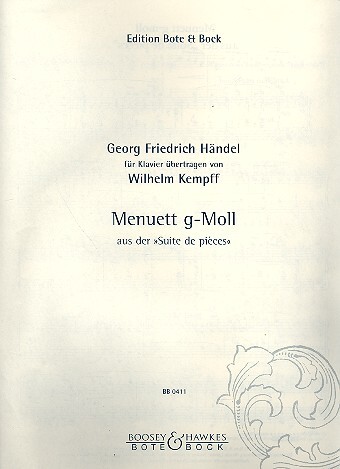 Cover: 9790202504116 | Menuett g-moll aus der Suite de pieces für Klavier 795753931