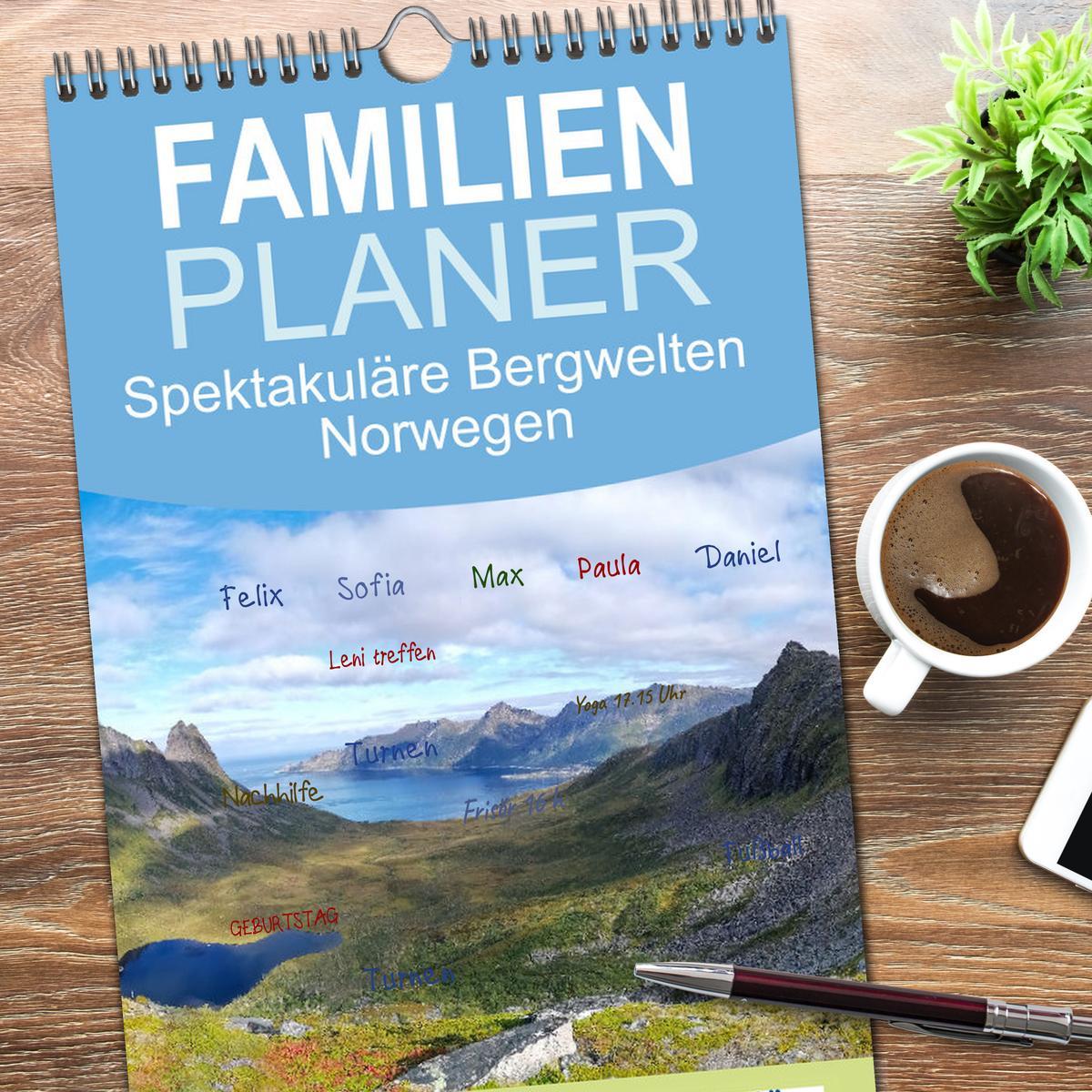 Bild: 9783457097441 | Familienplaner 2025 - Spektakuläre Bergwelten Norwegen mit 5...