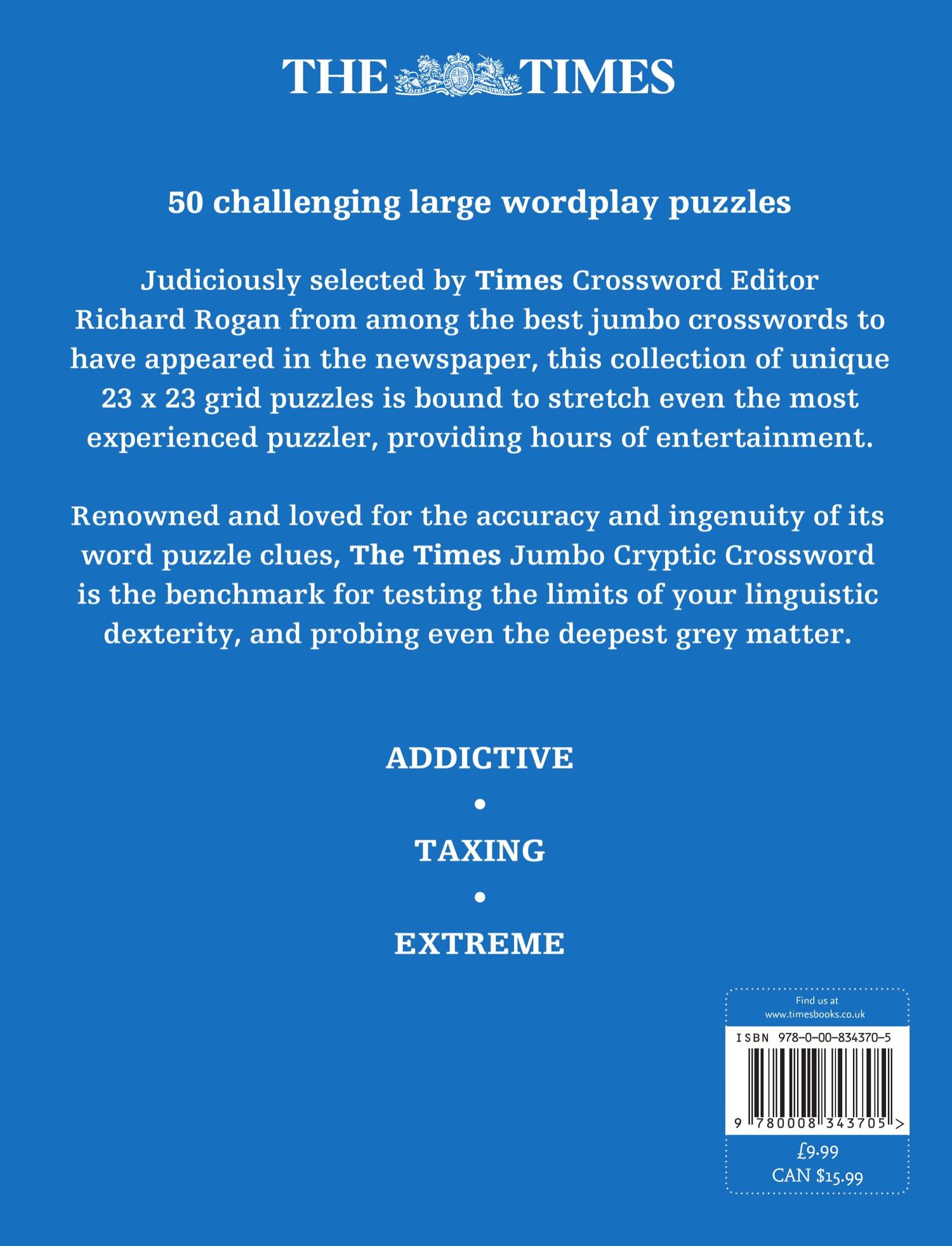 Rückseite: 9780008343705 | The Times Jumbo Cryptic Crossword Book 18 | Games (u. a.) | Buch