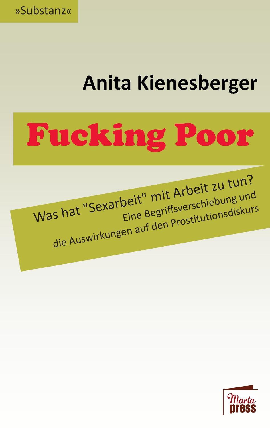 Cover: 9783944442211 | Fucking Poor | Anita Kienesberger | Taschenbuch | Paperback | Deutsch