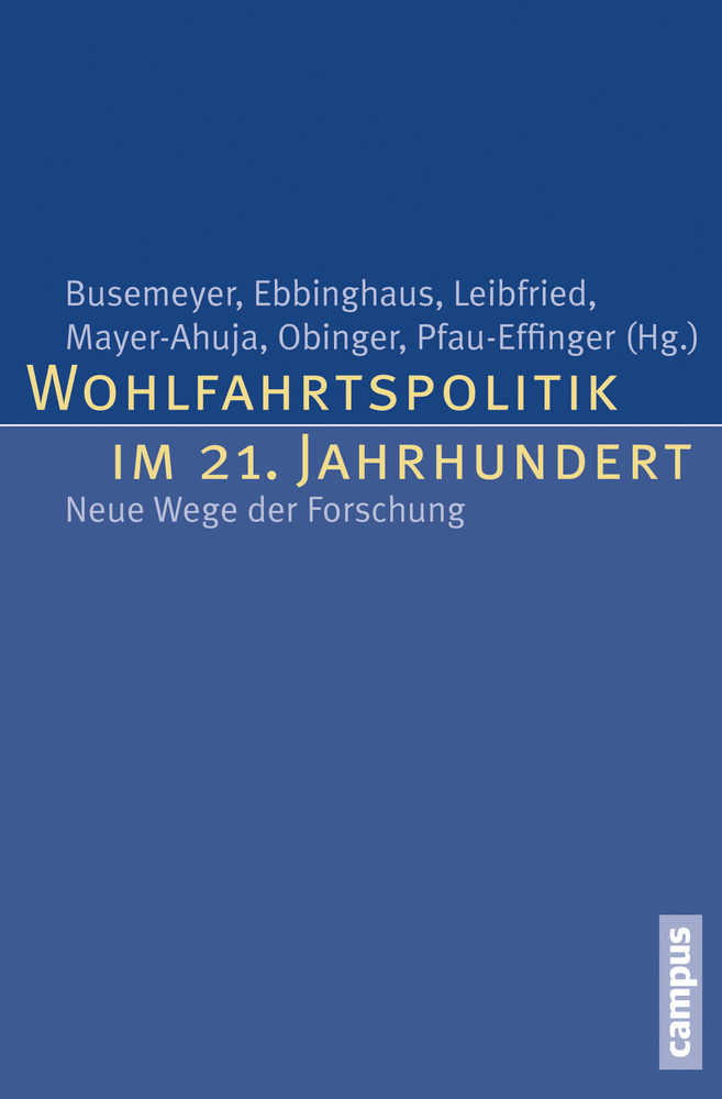 Cover: 9783593399034 | Wohlfahrtspolitik im 21. Jahrhundert | Neue Wege der Forschung | Buch