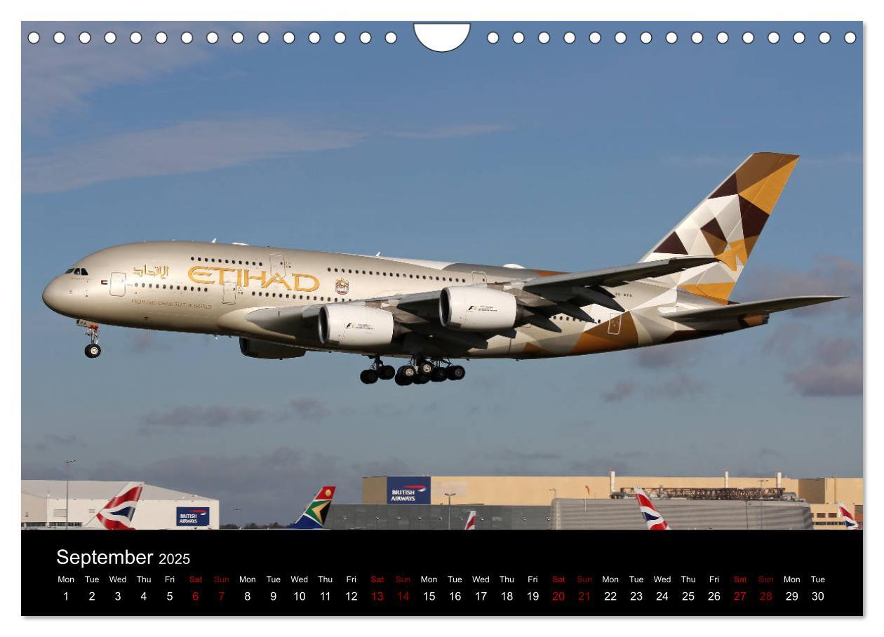 Bild: 9781325946662 | A380 SuperJumbo (Wall Calendar 2025 DIN A4 landscape), CALVENDO 12...