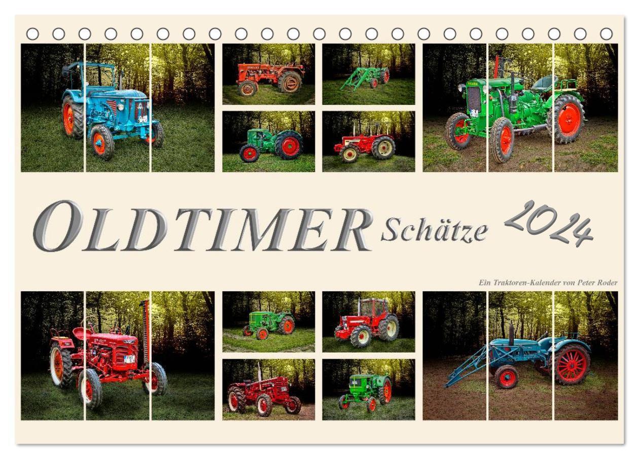 Cover: 9783675584587 | Oldtimer Schätze. Ein Traktoren-Kalender (Tischkalender 2024 DIN A5...