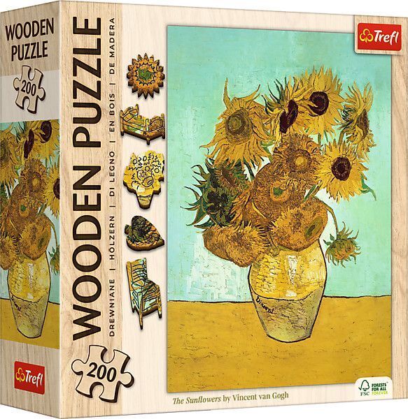 Cover: 5900511202496 | Holz Puzzle 200 - Sonnenblumen - Vincent van Gogh | Spiel | Kartonage