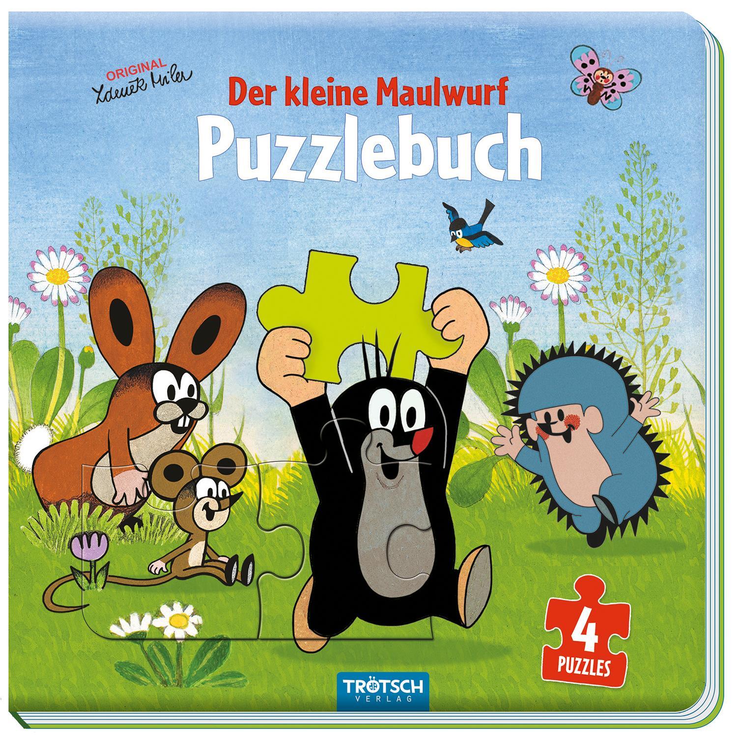 Cover: 9783965521605 | Trötsch Der kleine Maulwurf Puzzlebuch mit 4 Puzzle Maulwurf | KG