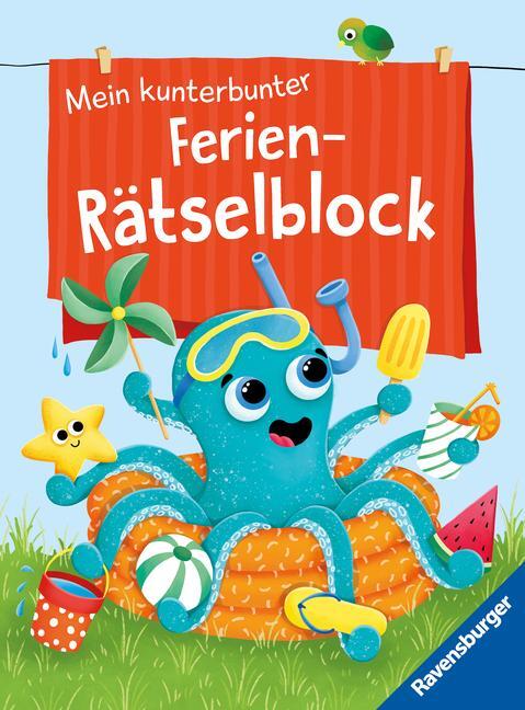 Cover: 9783473489602 | Ravensburger Mein kunterbunter Ferien-Rätselblock - Rätselspaß im...