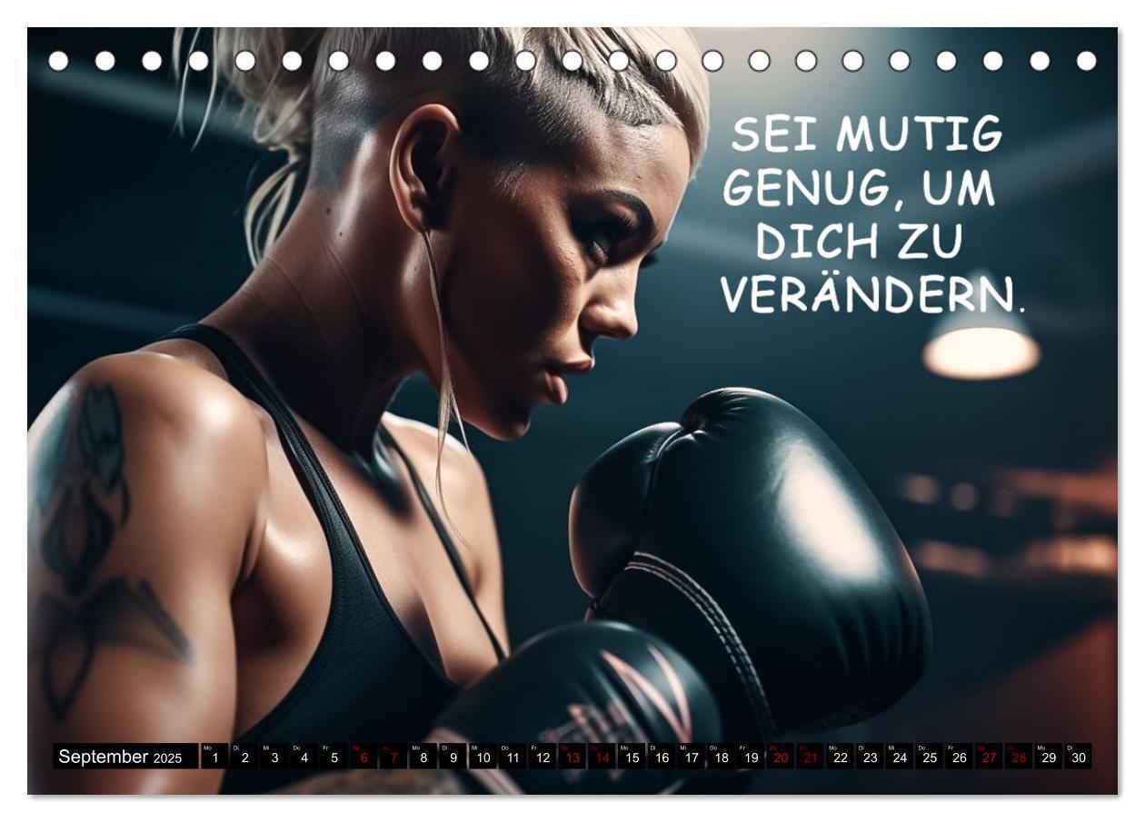 Bild: 9783383909948 | Motivation und Boxen (Tischkalender 2025 DIN A5 quer), CALVENDO...