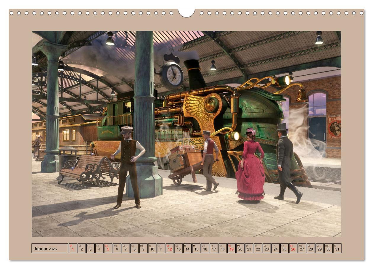 Bild: 9783383918148 | Steampunk Ferien (Wandkalender 2025 DIN A3 quer), CALVENDO...