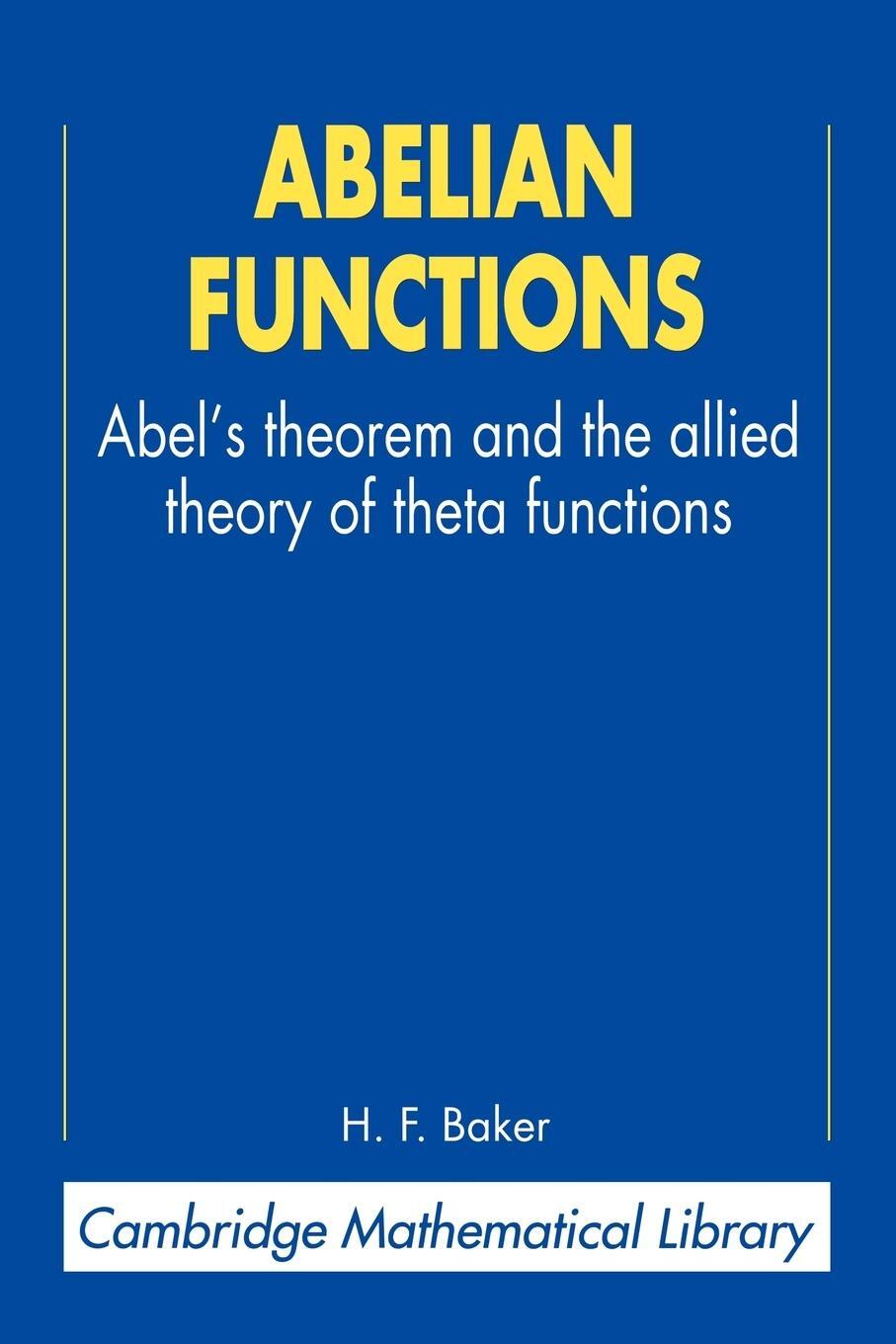 Cover: 9780521498777 | Abelian Functions | Henry Frederick Baker (u. a.) | Taschenbuch | 2005