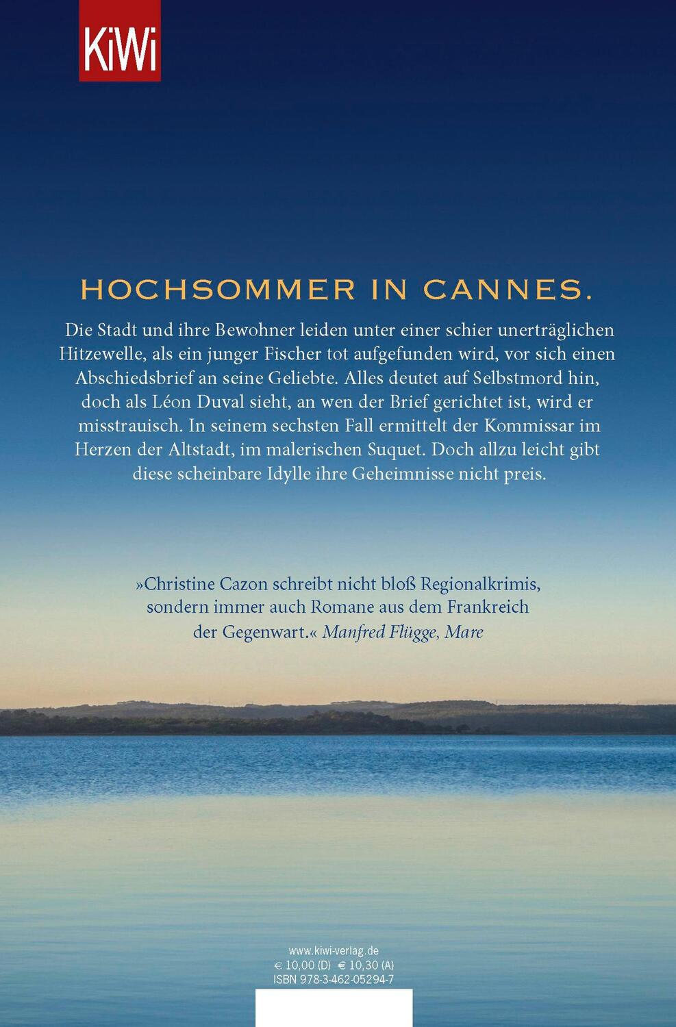 Rückseite: 9783462052947 | Das tiefe blaue Meer der Côte d'Azur | Christine Cazon | Taschenbuch