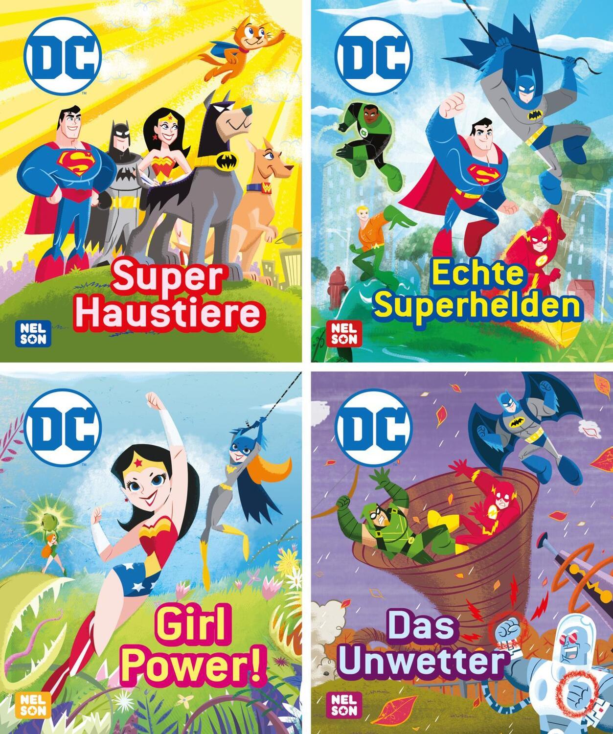 Cover: 9783845121901 | Nelson Mini-Bücher: 4er DC Superhelden 1-4 | Taschenbuch | Deutsch