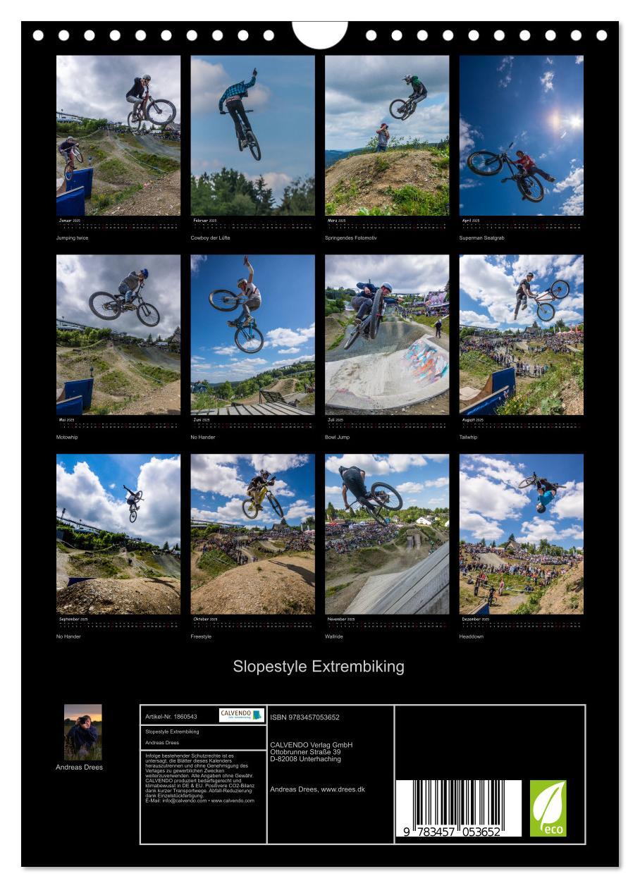 Bild: 9783457053652 | Slopestyle Extrembiking (Wandkalender 2025 DIN A4 hoch), CALVENDO...