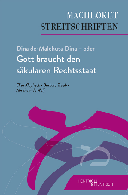 Cover: 9783955653996 | Dina de-Malchuta Dina - oder Gott braucht den säkularen Rechtsstaat