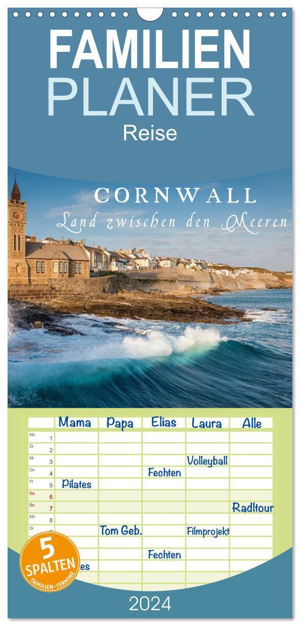 Cover: 9783383077210 | Familienplaner 2024 - Cornwall - Land zwischen den Meeren mit 5...