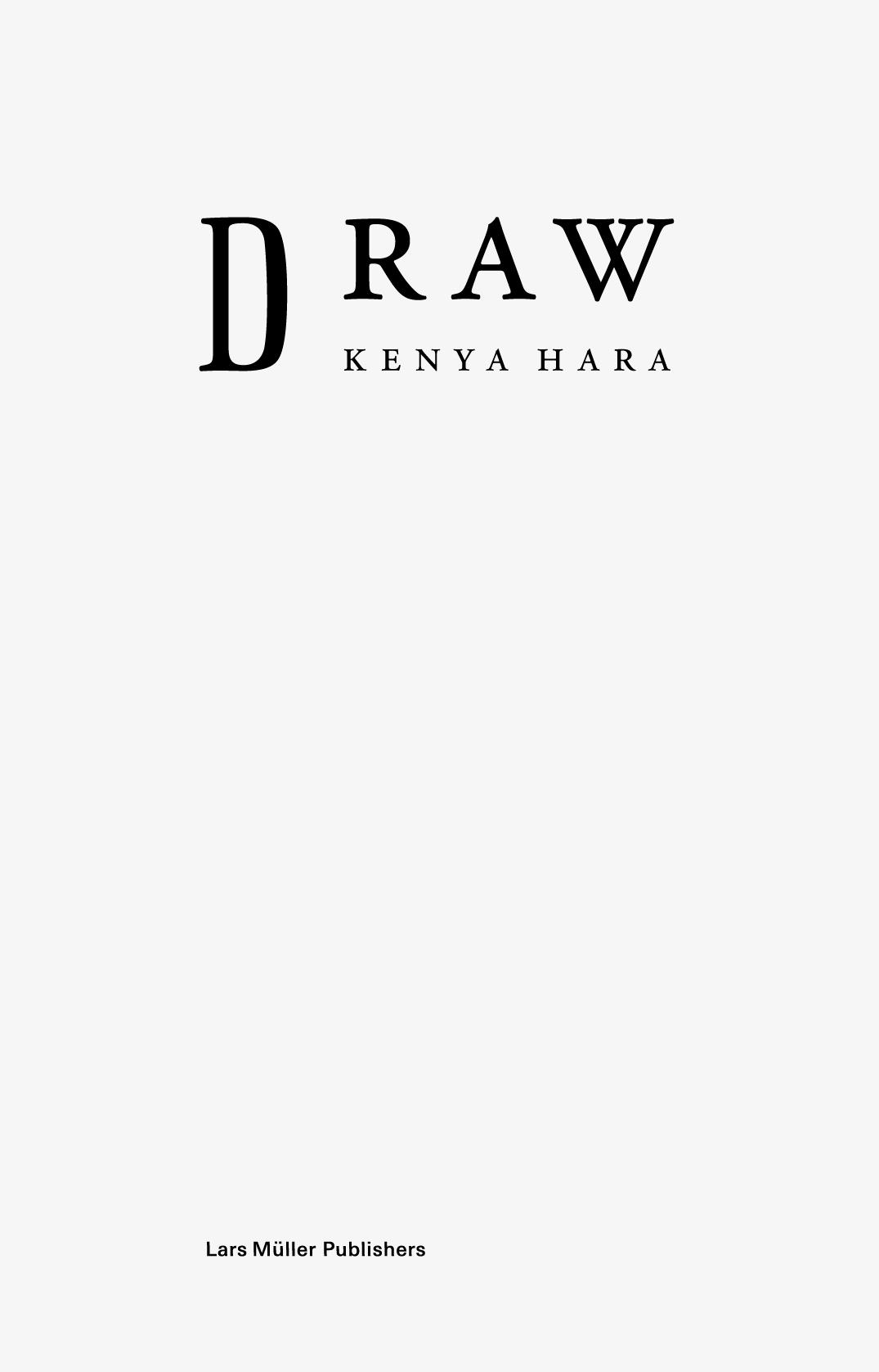 Cover: 9783037787618 | Draw | Kenya Hara | Buch | 320 S. | Englisch | 2025