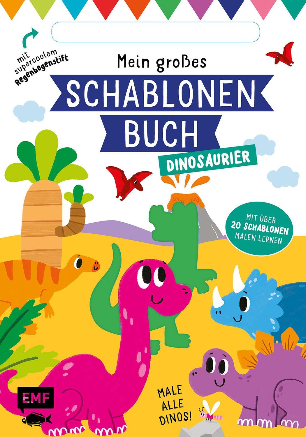 Cover: 9783960935476 | Mein großes Schablonen-Buch - Dinosaurier | Elizabeth Golding | Buch