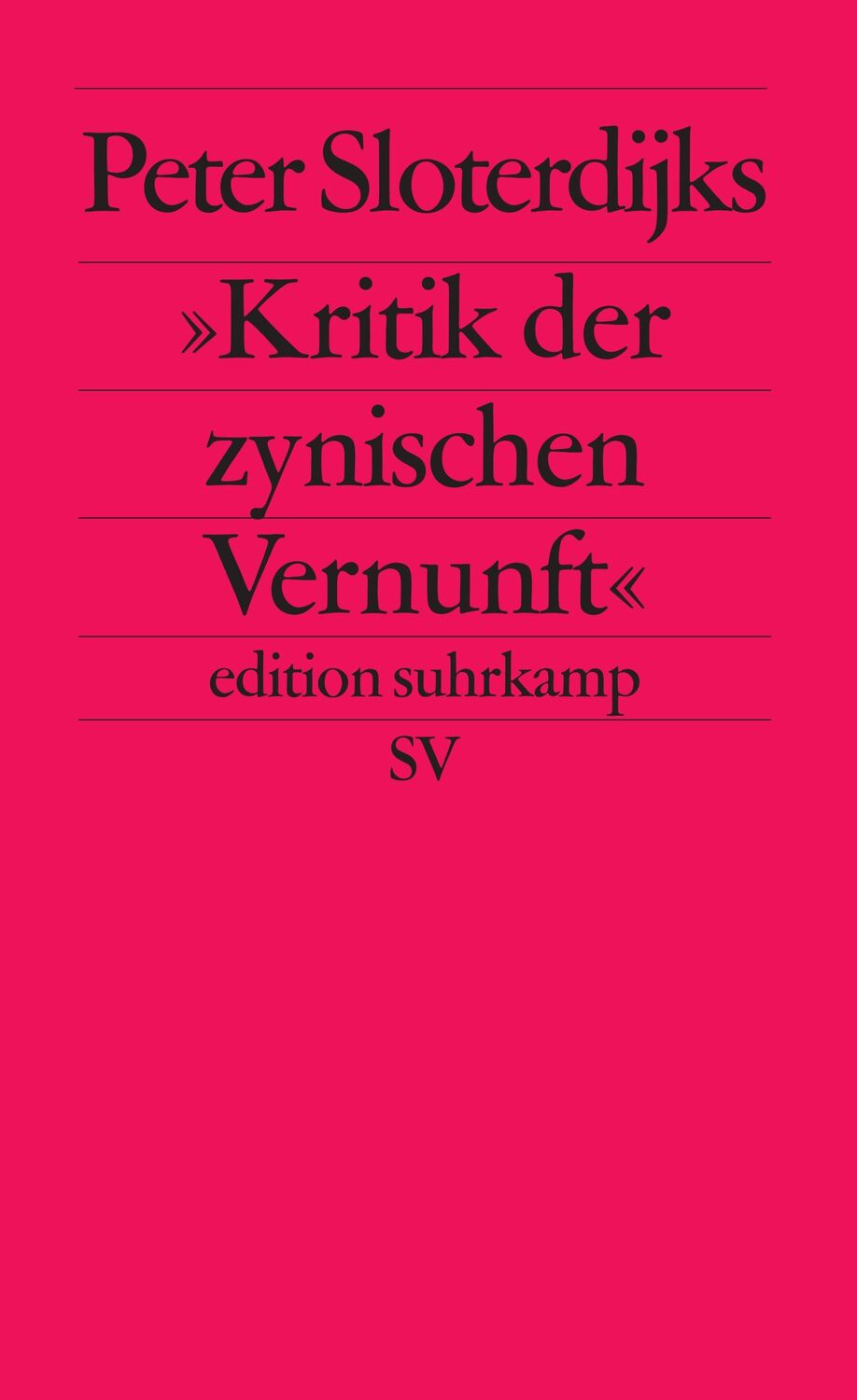 Cover: 9783518112977 | Peter Sloterdijks Kritik der zynischen Vernunft | Peter Sloterdijk