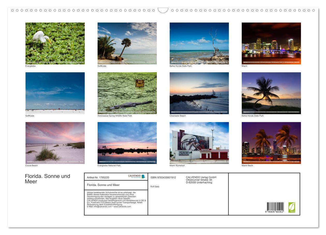 Bild: 9783435601912 | Florida. Sonne und Meer (Wandkalender 2025 DIN A2 quer), CALVENDO...