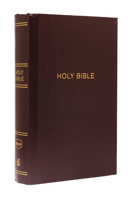 Cover: 9780718095635 | NKJV, Pew Bible, Large Print, Hardcover, Burgundy, Red Letter Edition