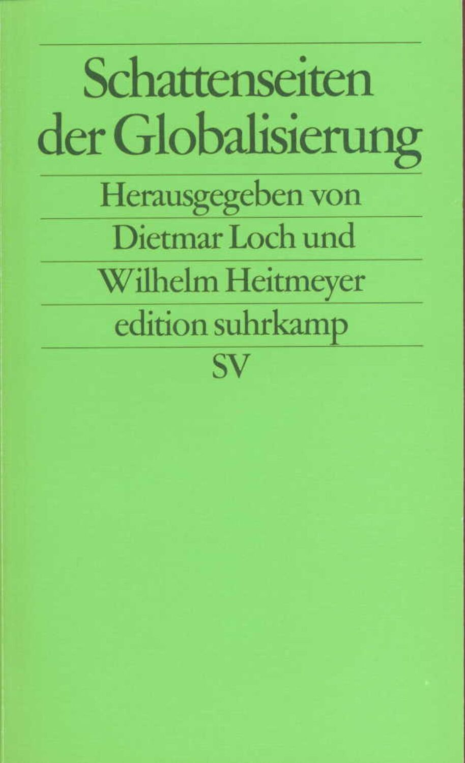 Cover: 9783518120934 | Schattenseiten der Globalisierung | Dietmar Loch (u. a.) | Taschenbuch