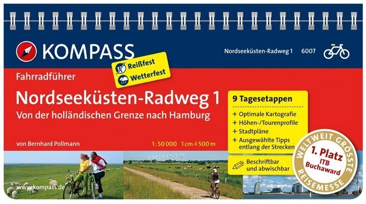 Cover: 9783850267502 | KOMPASS Fahrradführer Nordseeküsten-Radweg 1 - Von der...