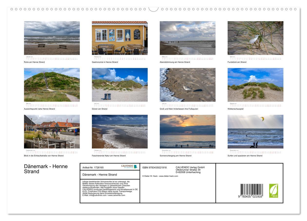 Bild: 9783435021918 | Dänemark - Henne Strand (Wandkalender 2025 DIN A2 quer), CALVENDO...