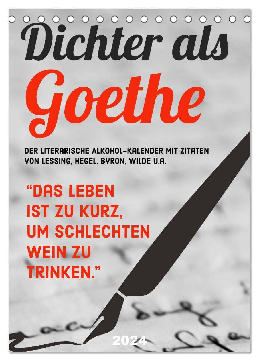 Cover: 9783675558687 | Dichter als Goethe - Der literarische Alkohol-Kalender...