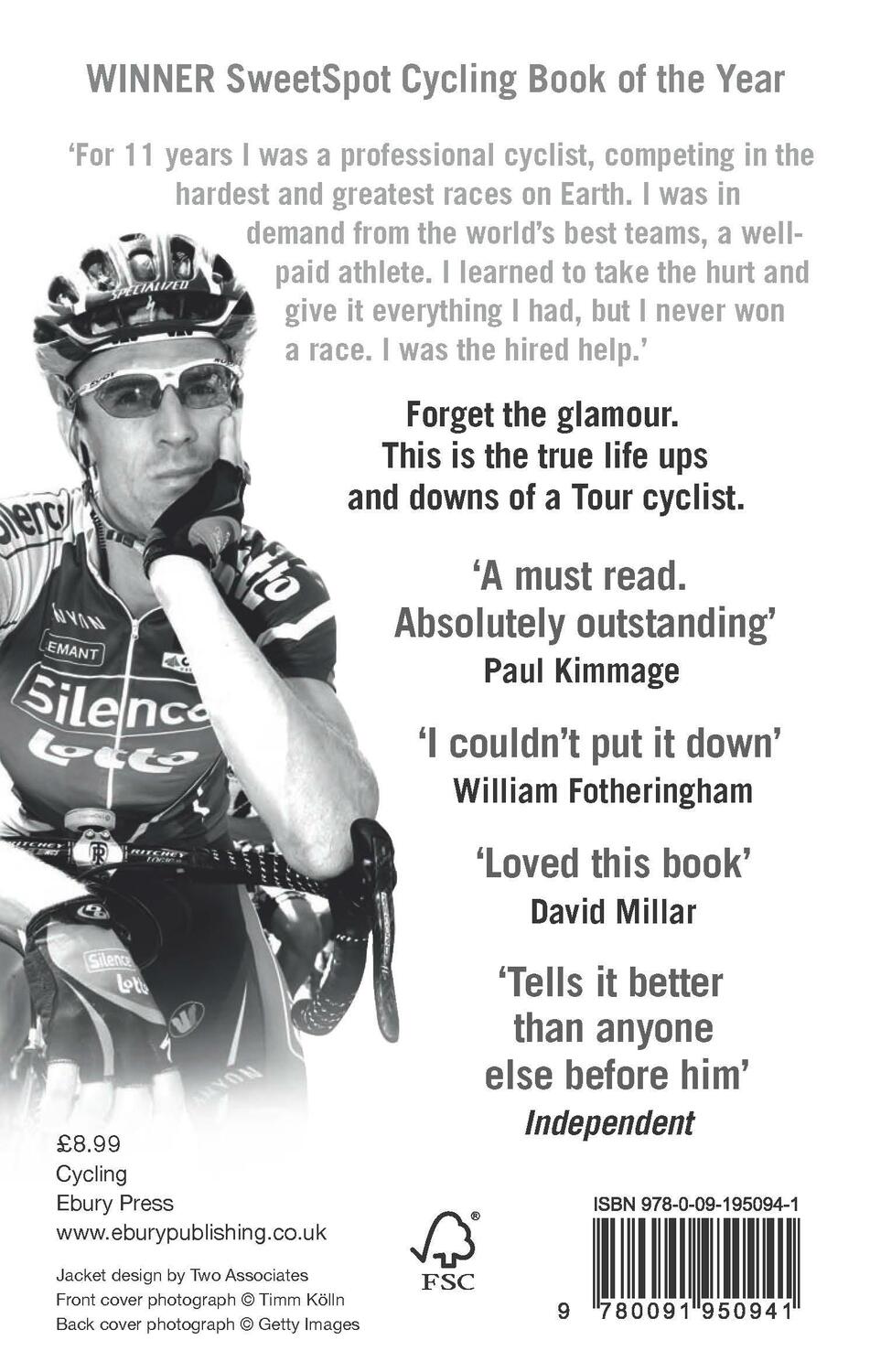 Rückseite: 9780091950941 | Domestique | The Real-life Ups and Downs of a Tour Pro | Wegelius