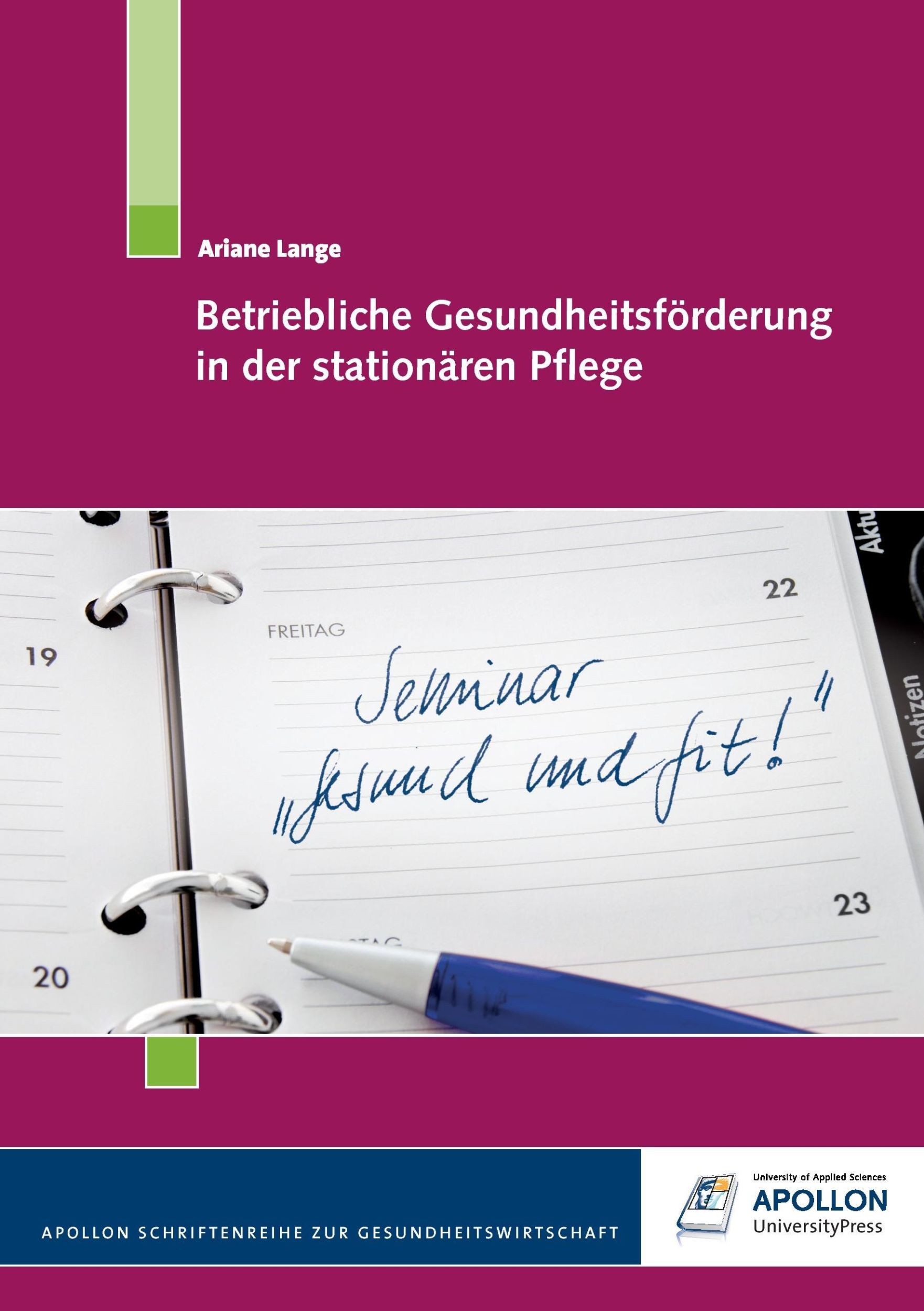 Cover: 9783943001204 | Betriebliche Gesundheitsförderung in der stationären Pflege | Lange