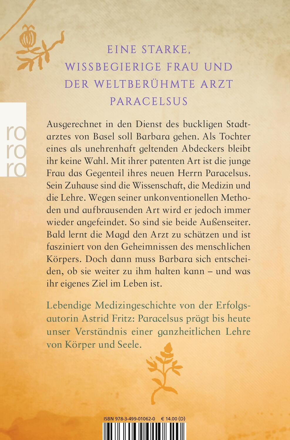 Rückseite: 9783499010620 | Die Magd des Medicus | Astrid Fritz | Taschenbuch | 560 S. | Deutsch